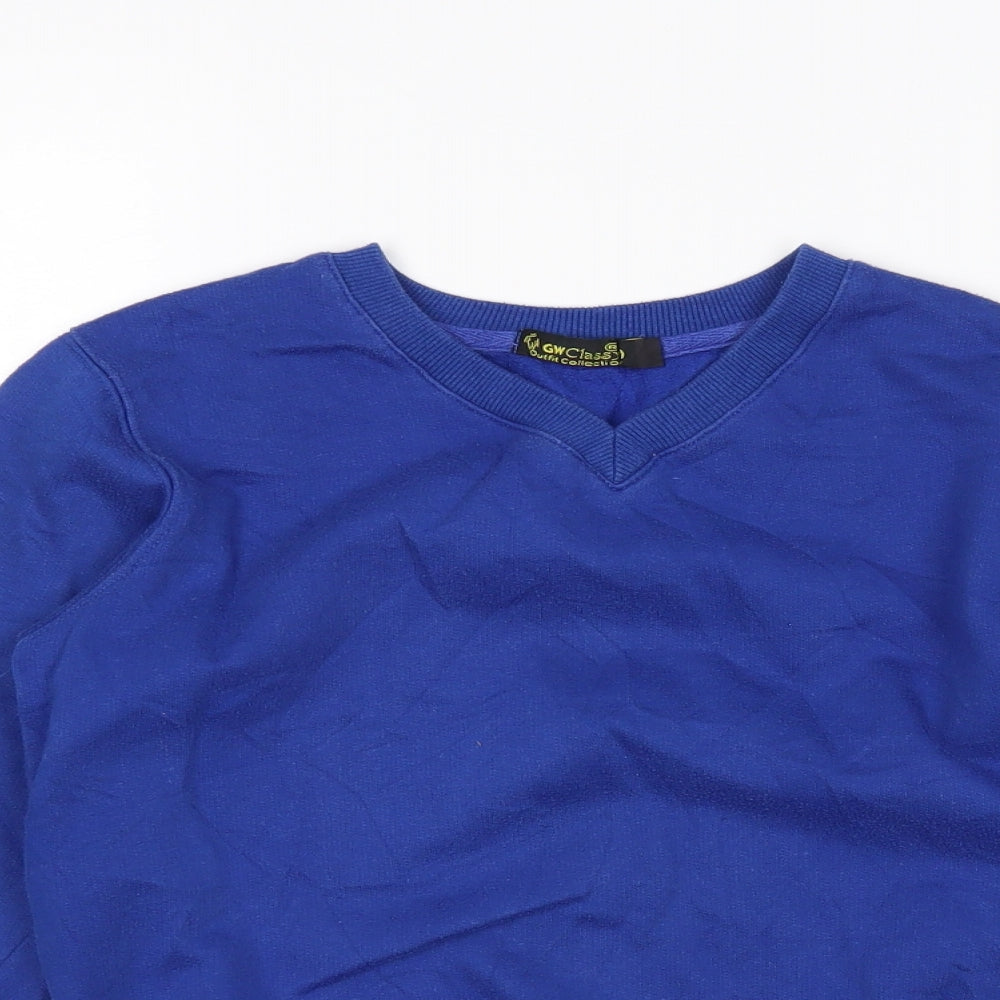 GW Classy Girls Blue  Cotton Pullover Sweatshirt Size 9-10 Years