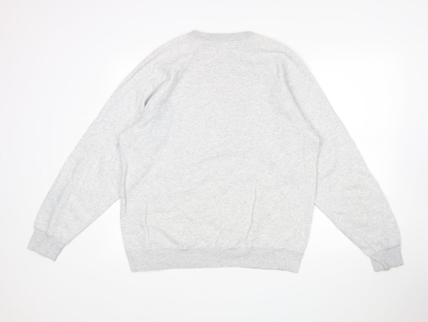 Mens UK Size L Fruit of the Loom Grey Pullover Sweatshirt