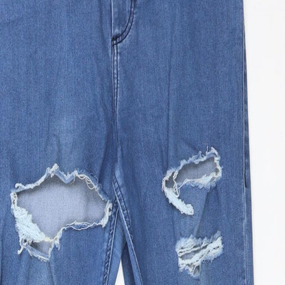 Topshop Womens Blue  Cotton Jegging Jeans Size 32 L32 in Regular