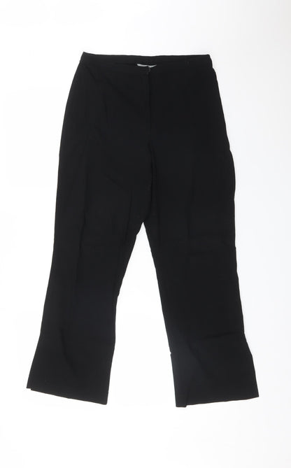 Womens UK Size 14 M&S Regular Fit  Black Trousers
