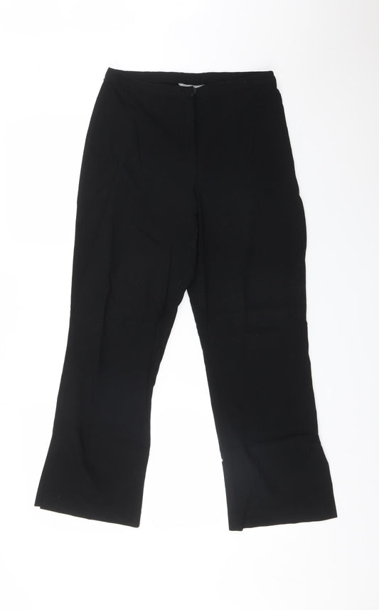 Womens UK Size 14 M&S Regular Fit  Black Trousers