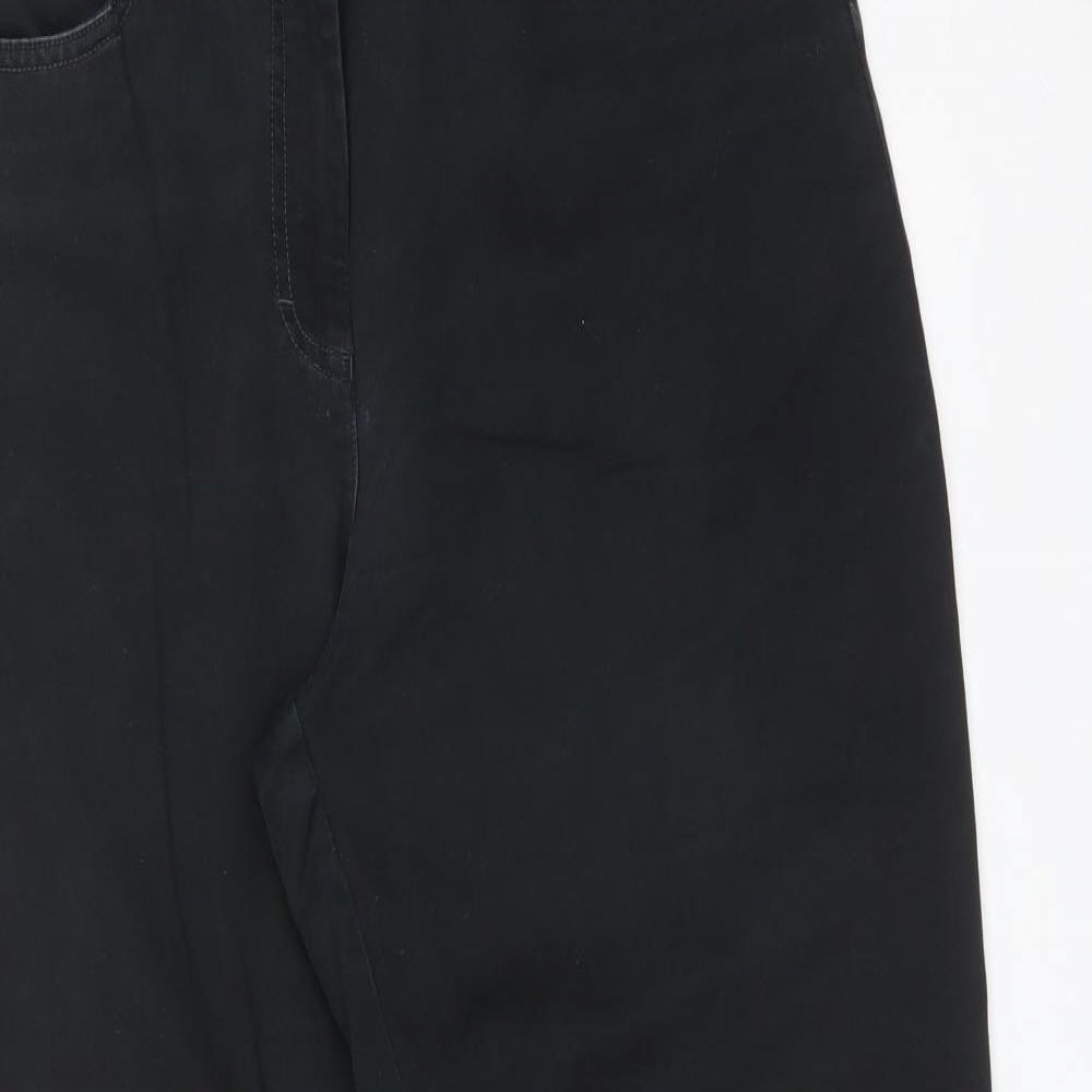 Your Sixth Sense Womens Black  Cotton Straight Jeans Size 12 L27 in Regular