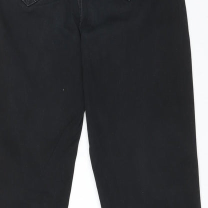 Your Sixth Sense Womens Black  Cotton Straight Jeans Size 12 L27 in Regular