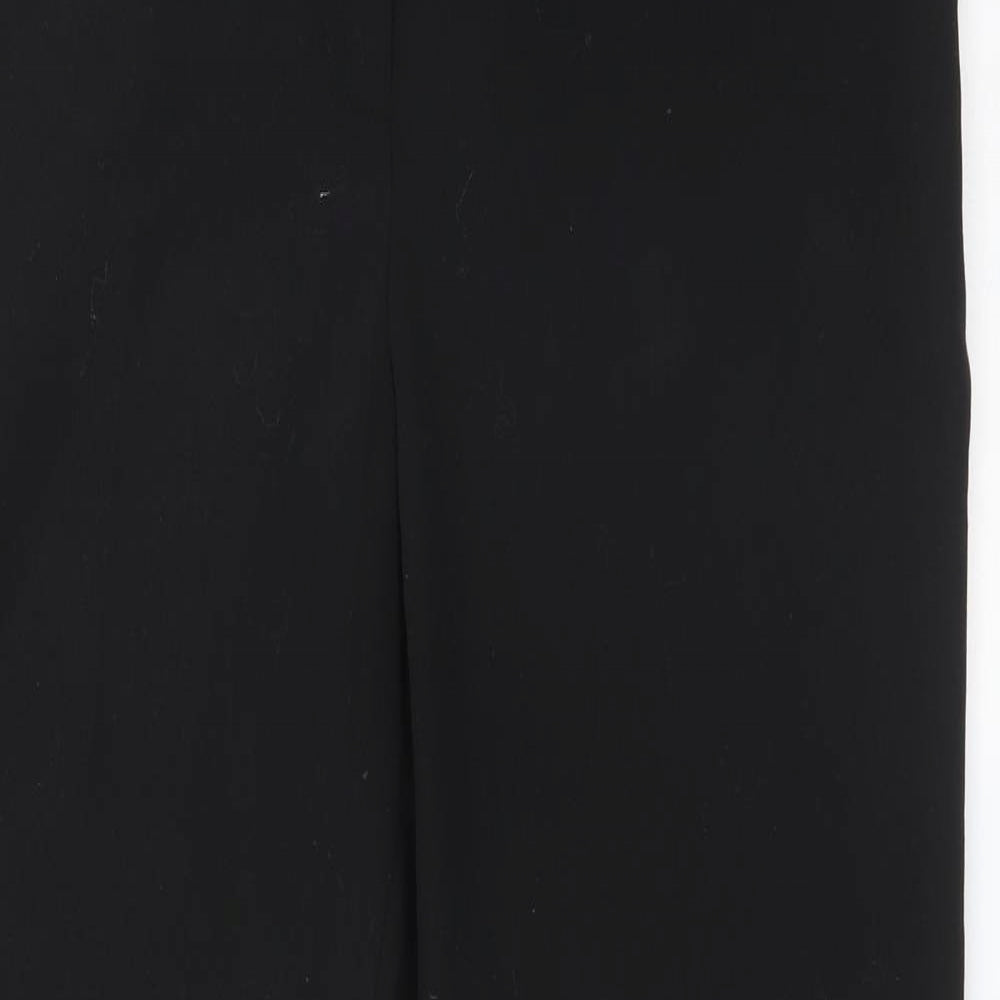 F&F Womens Black  Polyester Dress Pants Trousers Size 12 L27 in Regular