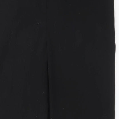 F&F Womens Black  Polyester Dress Pants Trousers Size 12 L27 in Regular