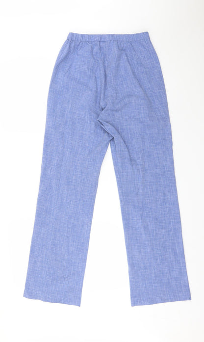 Back view of Cotswold women’s blue polyester trousers, size UK 10, 29-inch leg regular