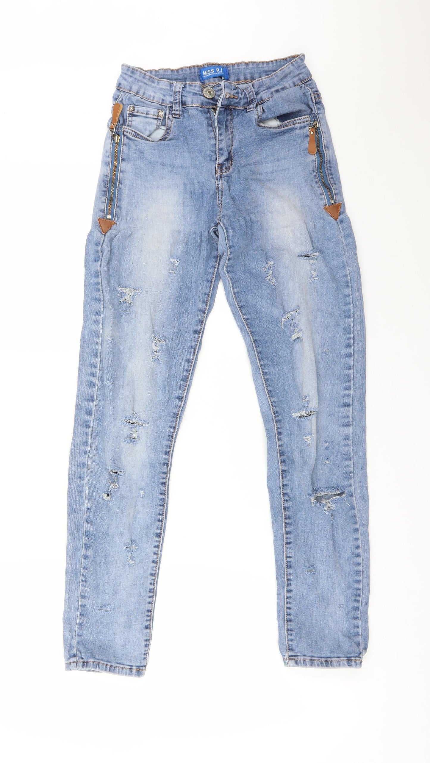 Womens UK Size 10 MISS RJ Regular Fit Skinny Blue Jeans