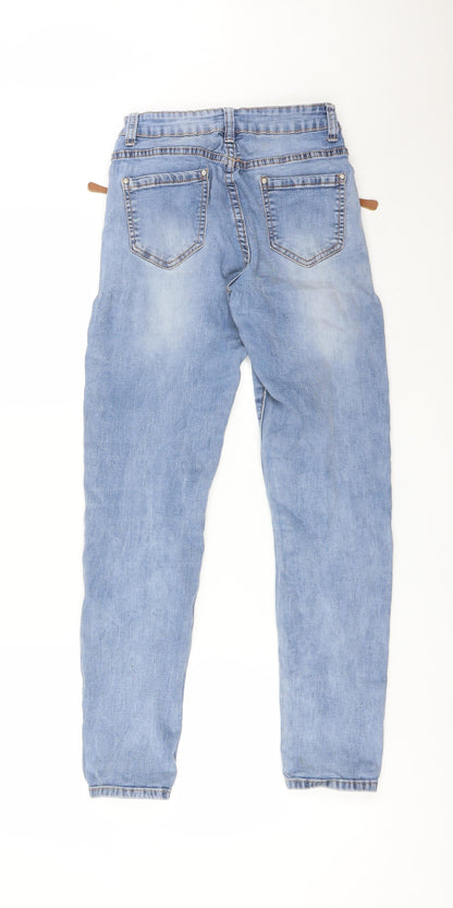 Womens UK Size 10 MISS RJ Regular Fit Skinny Blue Jeans
