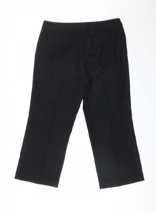 Womens UK Size 14 M&S Regular Fit Dress Pants Black Trousers