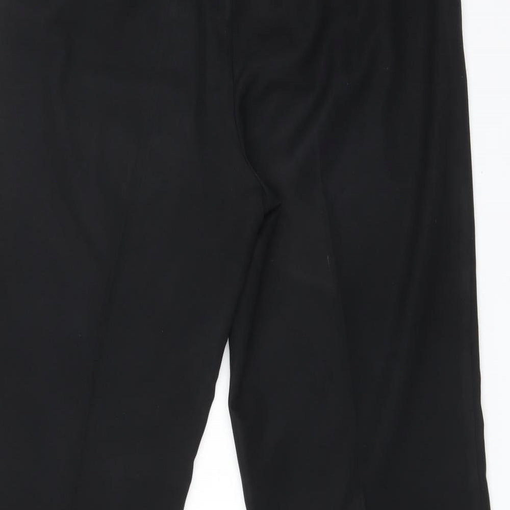 Womens UK Size 14 M&S Regular Fit Dress Pants Black Trousers