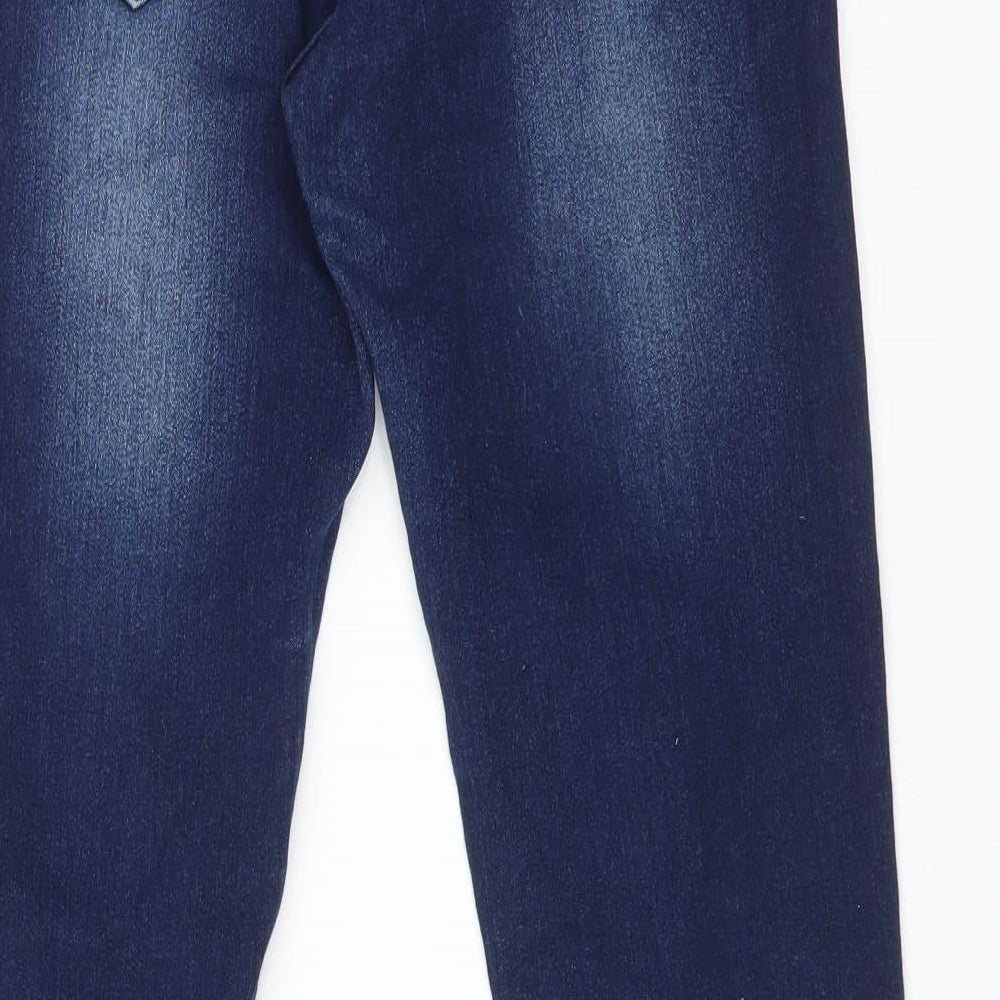 HOT BOTTOM Womens Blue  Cotton Skinny Jeans Size L L31 in Regular