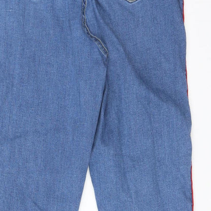 DENIM CO Womens Blue Striped Cotton Jegging Jeans Size 14 L27 in Regular