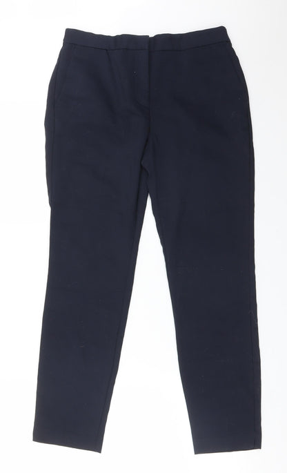 Womens UK Size M Zara Regular Fit Dress Pants Blue Trousers