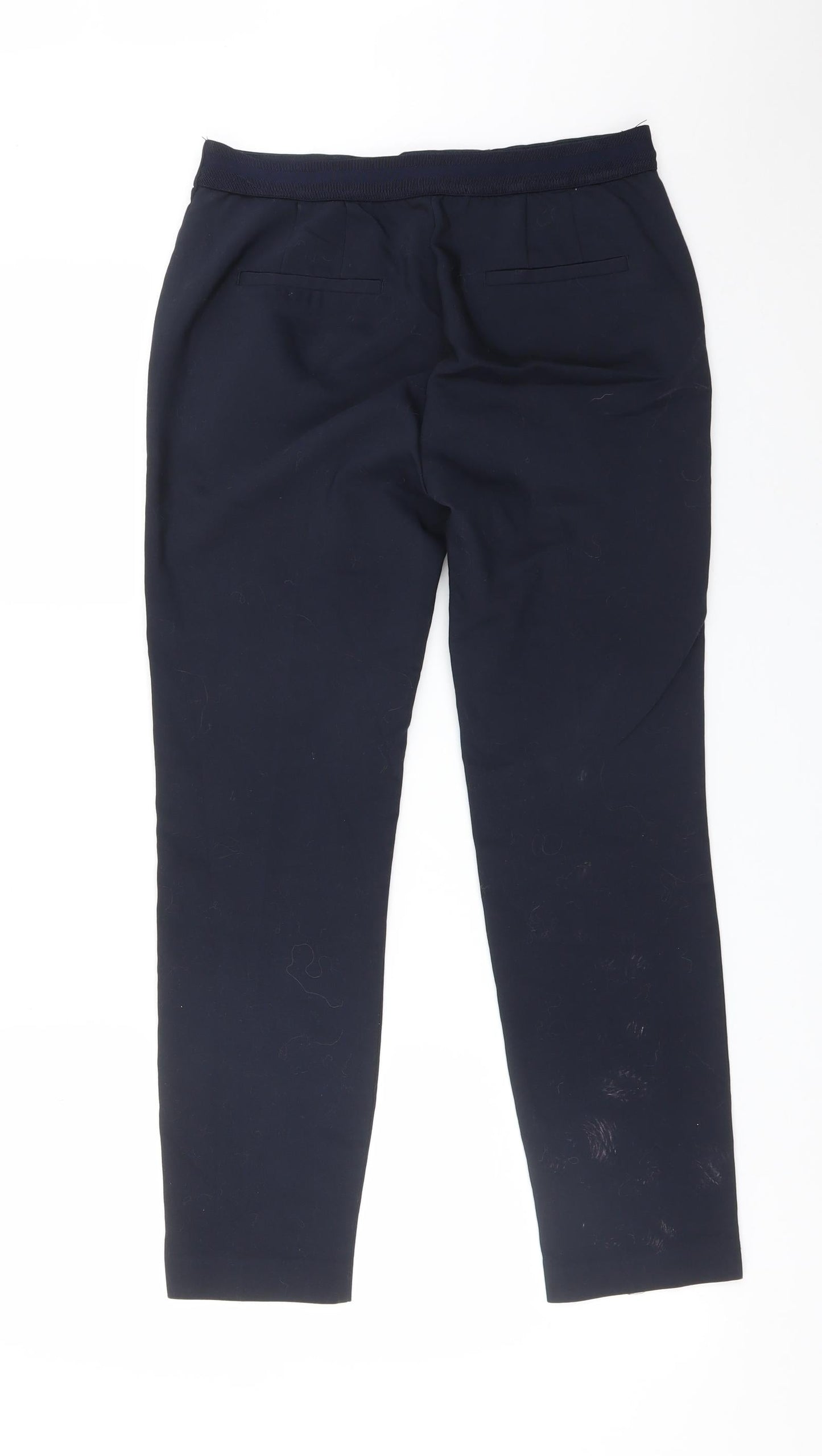 Womens UK Size M Zara Regular Fit Dress Pants Blue Trousers
