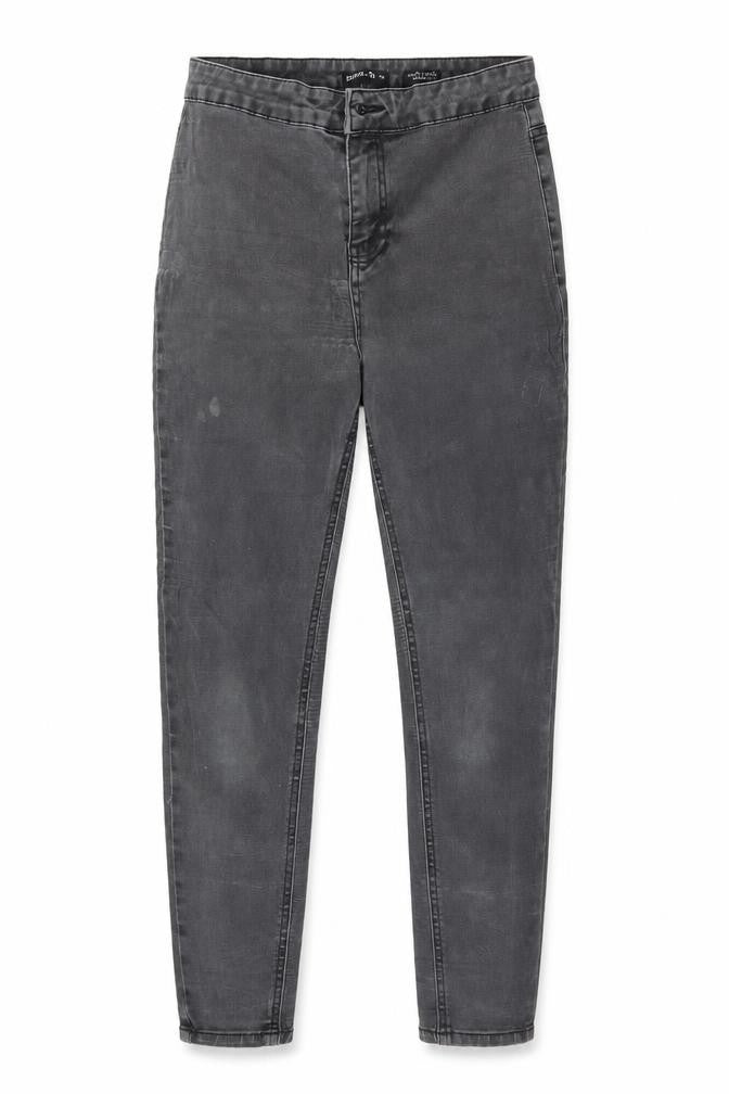Front view of Tu women’s grey cotton skinny jeans, size UK 10, 25-inch leg regular