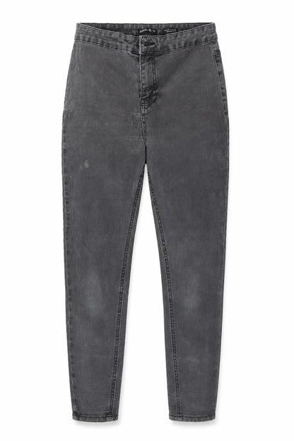 Front view of Tu women’s grey cotton skinny jeans, size UK 10, 25-inch leg regular