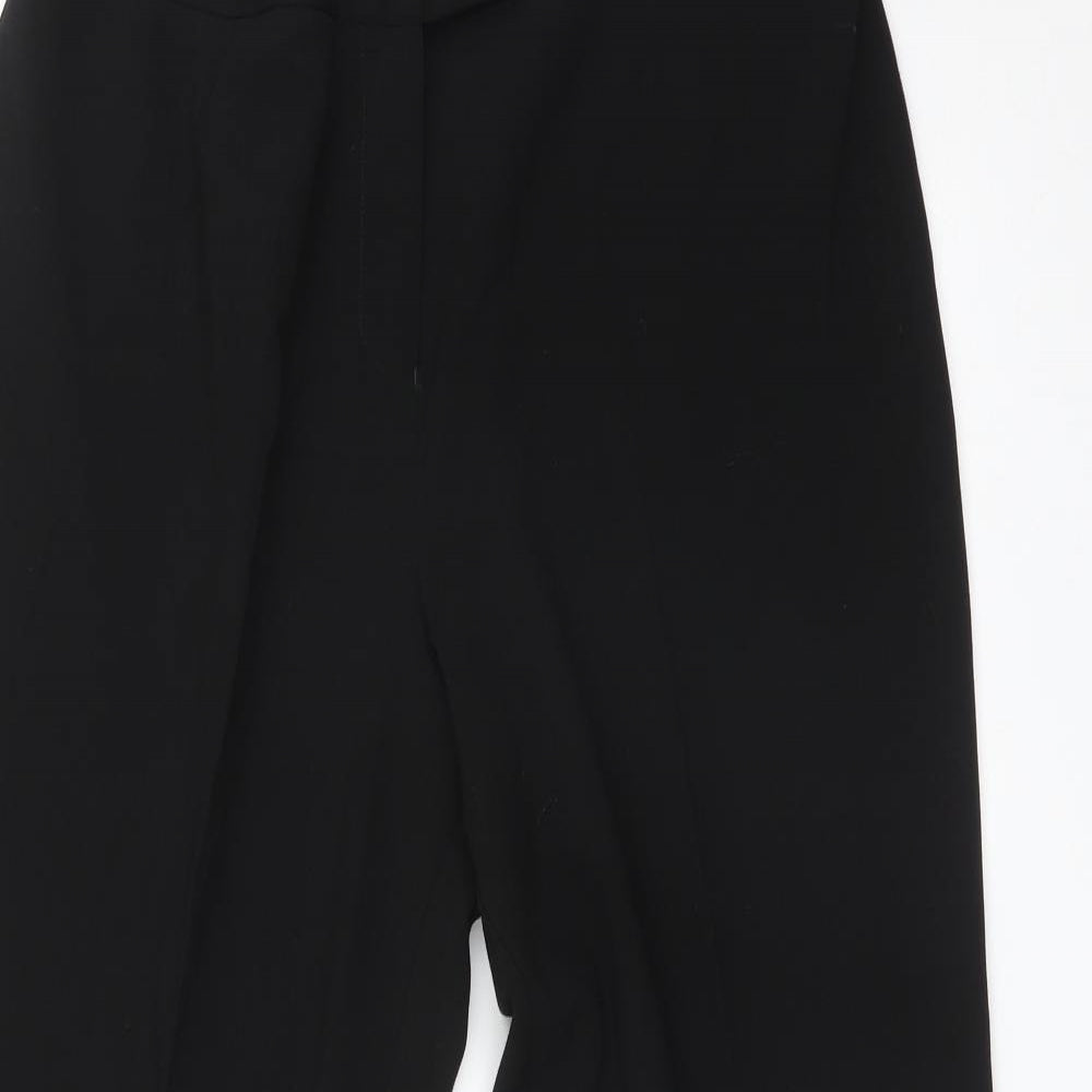 Womens UK Size 16 Agenda Regular Fit Dress Pants Black Trousers