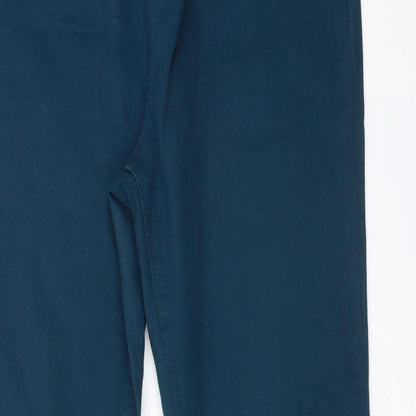Dorothy Perkins Womens Blue  Cotton Skinny Jeans Size 14 L31 in Regular
