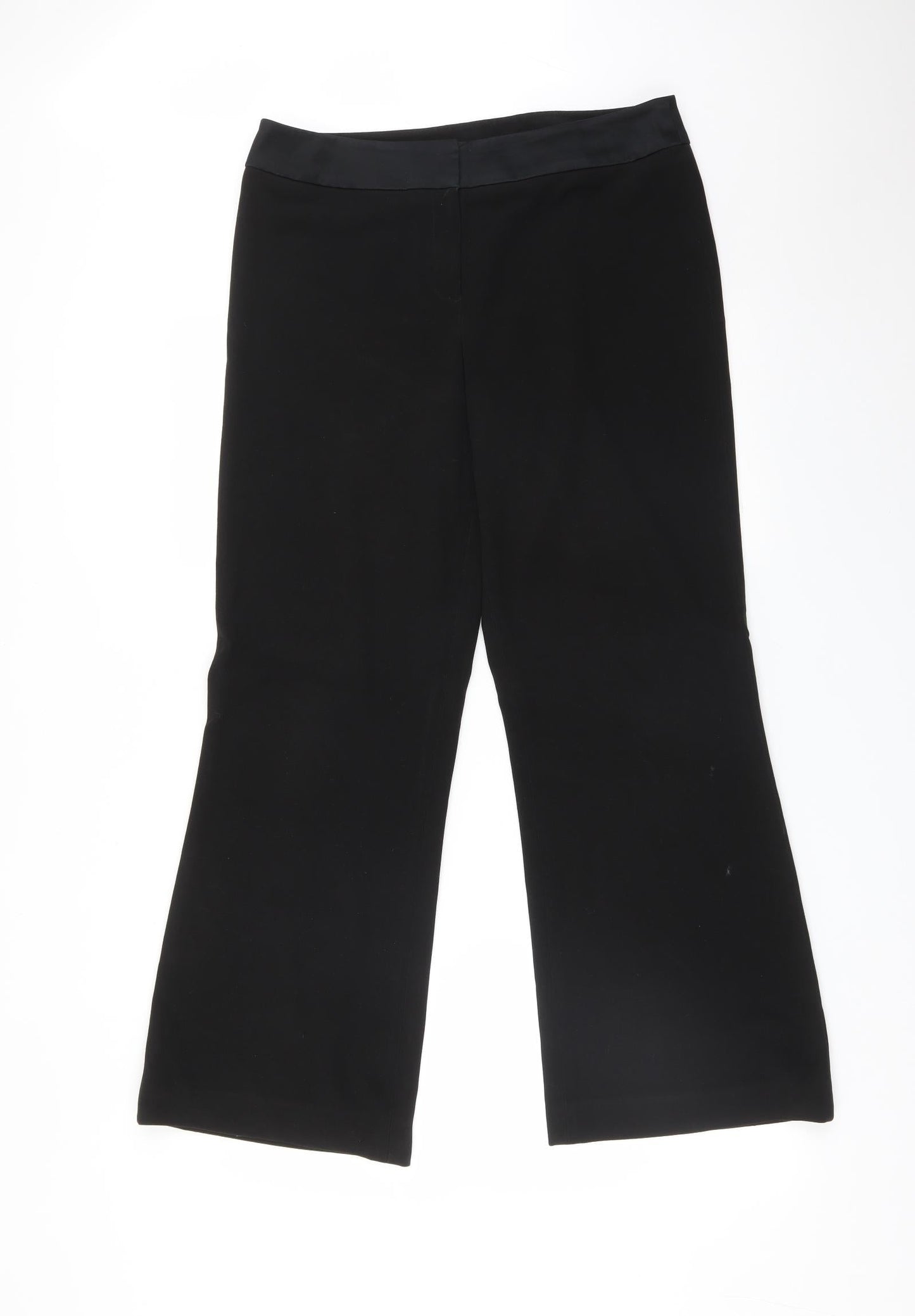 TU Womens Black  Polyester Dress Pants Trousers Size 12 L30 in Regular