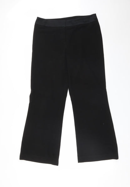 TU Womens Black  Polyester Dress Pants Trousers Size 12 L30 in Regular
