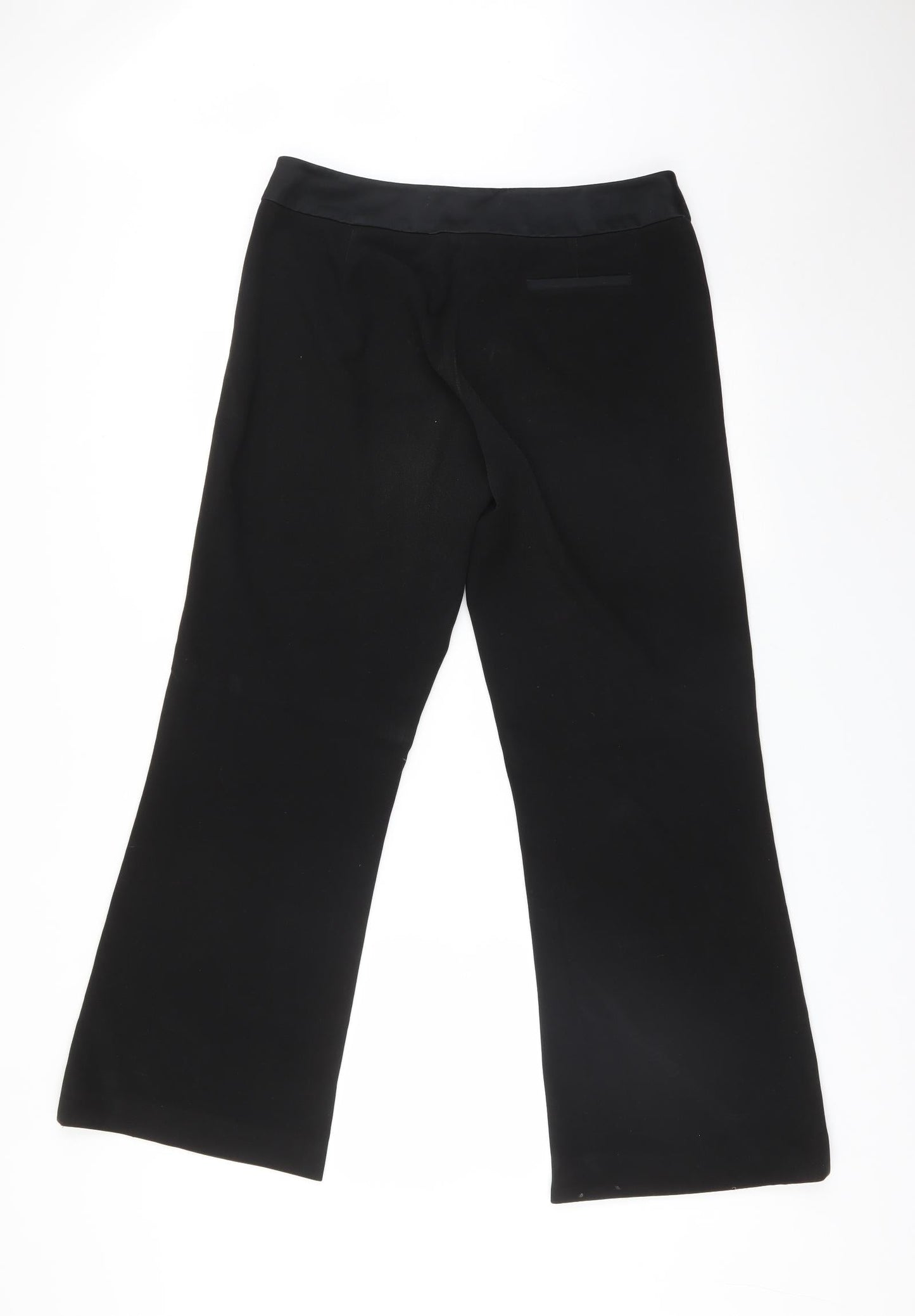 TU Womens Black  Polyester Dress Pants Trousers Size 12 L30 in Regular