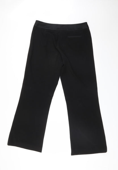 TU Womens Black  Polyester Dress Pants Trousers Size 12 L30 in Regular