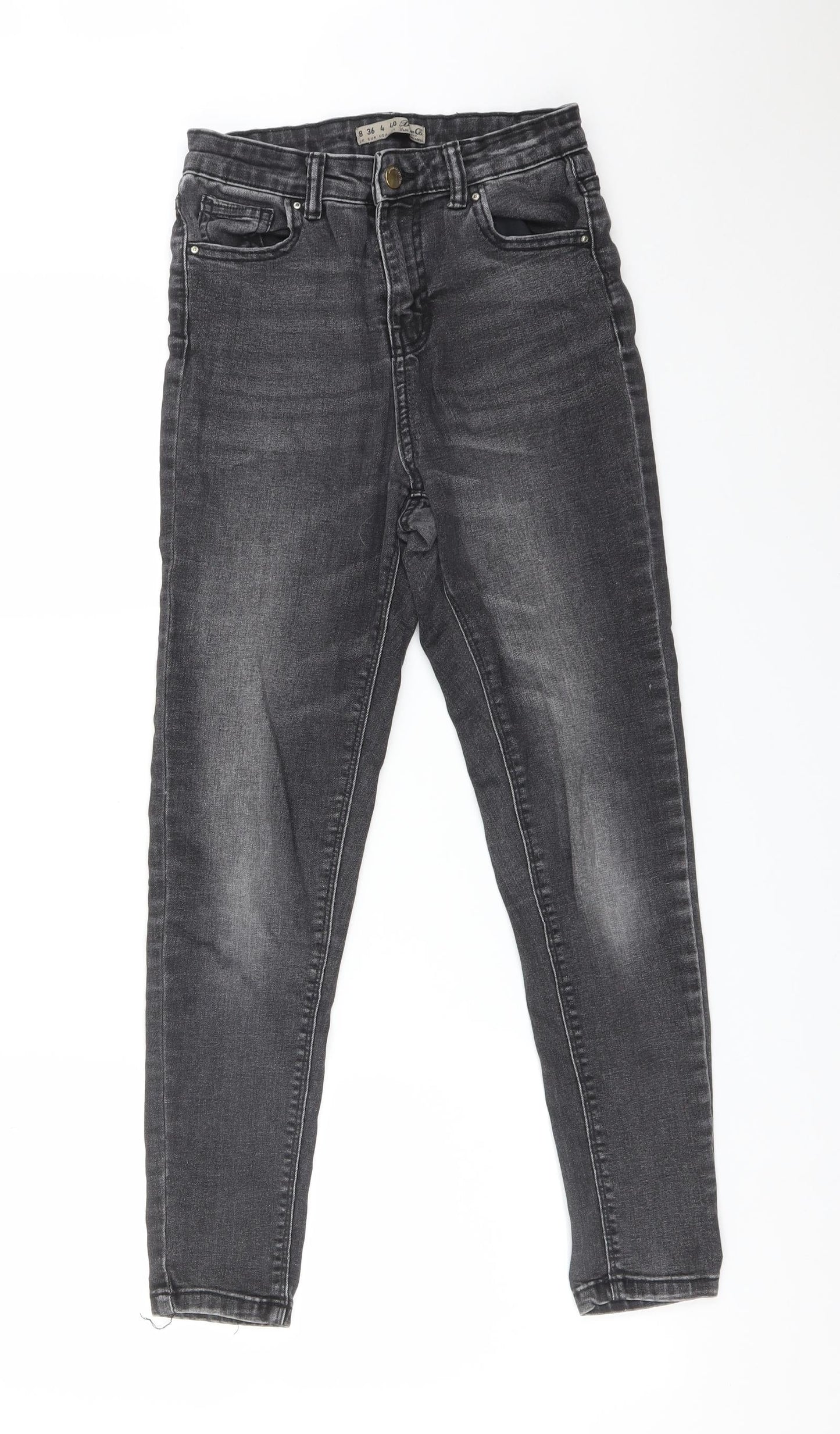 DENIM CO Womens Black  Cotton Skinny Jeans Size 8 L25 in Regular