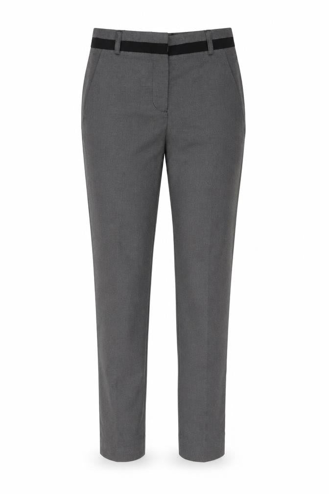 Front view of George women’s multicoloured check polyester dress pants trousers, size UK 8, 28-inch leg regular