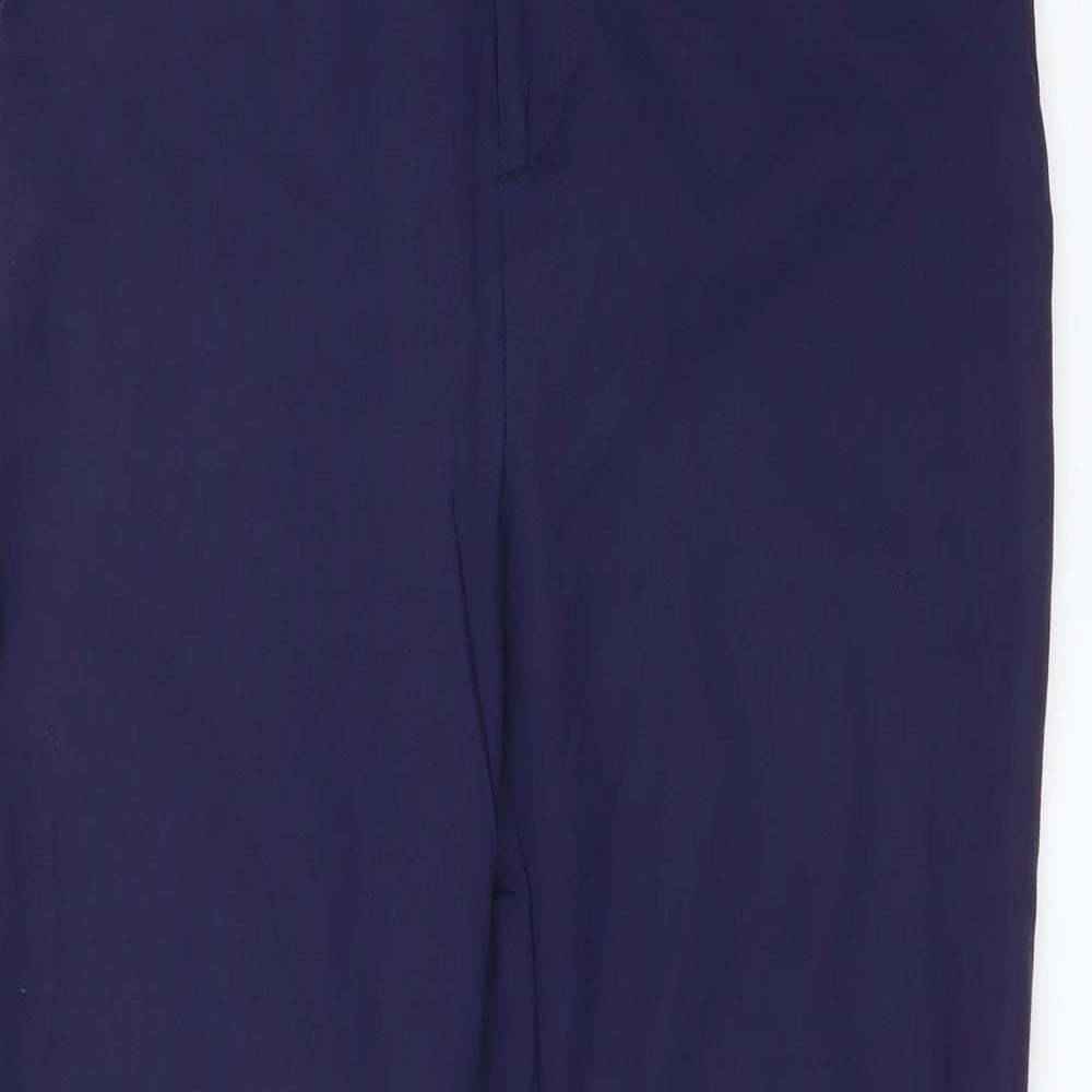 TU Womens Blue  Cotton Dress Pants Trousers Size 10 L25 in Regular