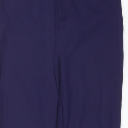 TU Womens Blue  Cotton Dress Pants Trousers Size 10 L25 in Regular