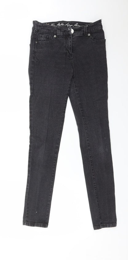Womens UK Size 10 Preworn Regular Fit Skinny Black Jeans
