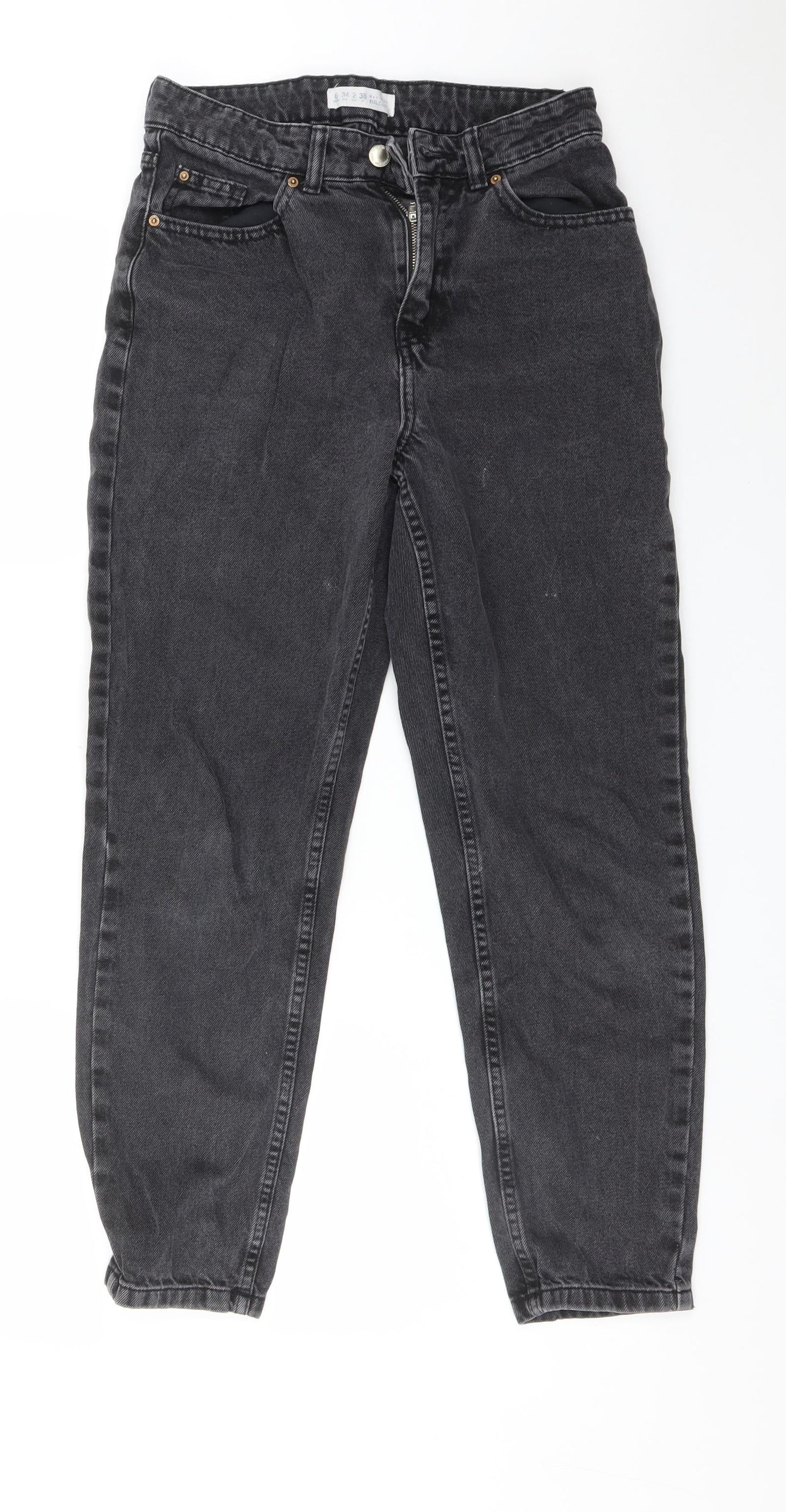 DENIM CO Womens Black  Cotton Straight Jeans Size 6 L26 in Regular