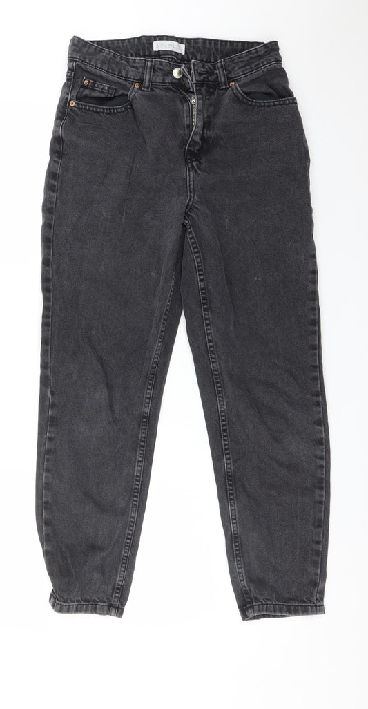 DENIM CO Womens Black  Cotton Straight Jeans Size 6 L26 in Regular