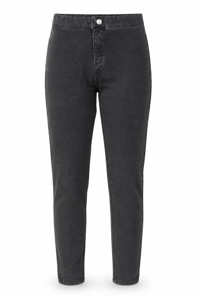 Front view of George women’s black cotton skinny jeans, size UK 12, 28-inch leg regular