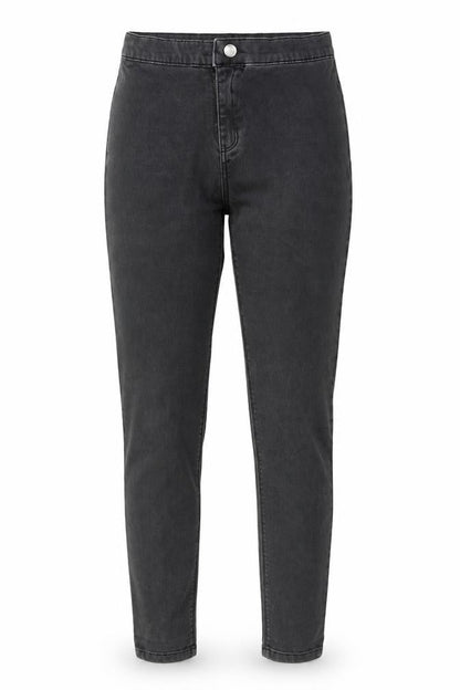 Front view of George women’s black cotton skinny jeans, size UK 12, 28-inch leg regular