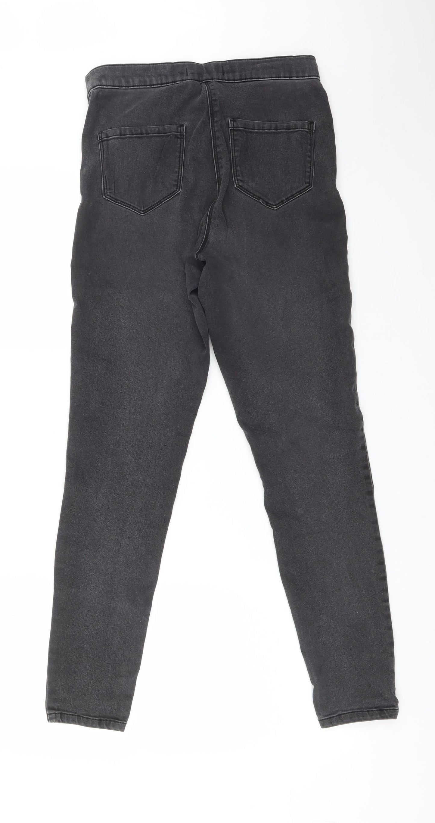 George Womens Black  Cotton Skinny Jeans Size 12 L28 in Regular