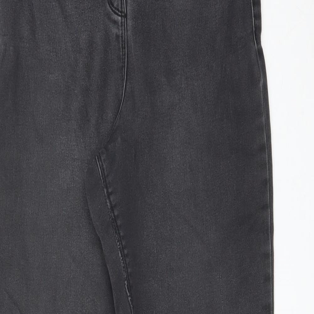 George Womens Black  Cotton Skinny Jeans Size 12 L28 in Regular