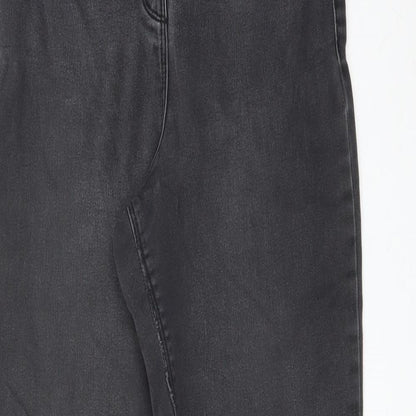 George Womens Black  Cotton Skinny Jeans Size 12 L28 in Regular