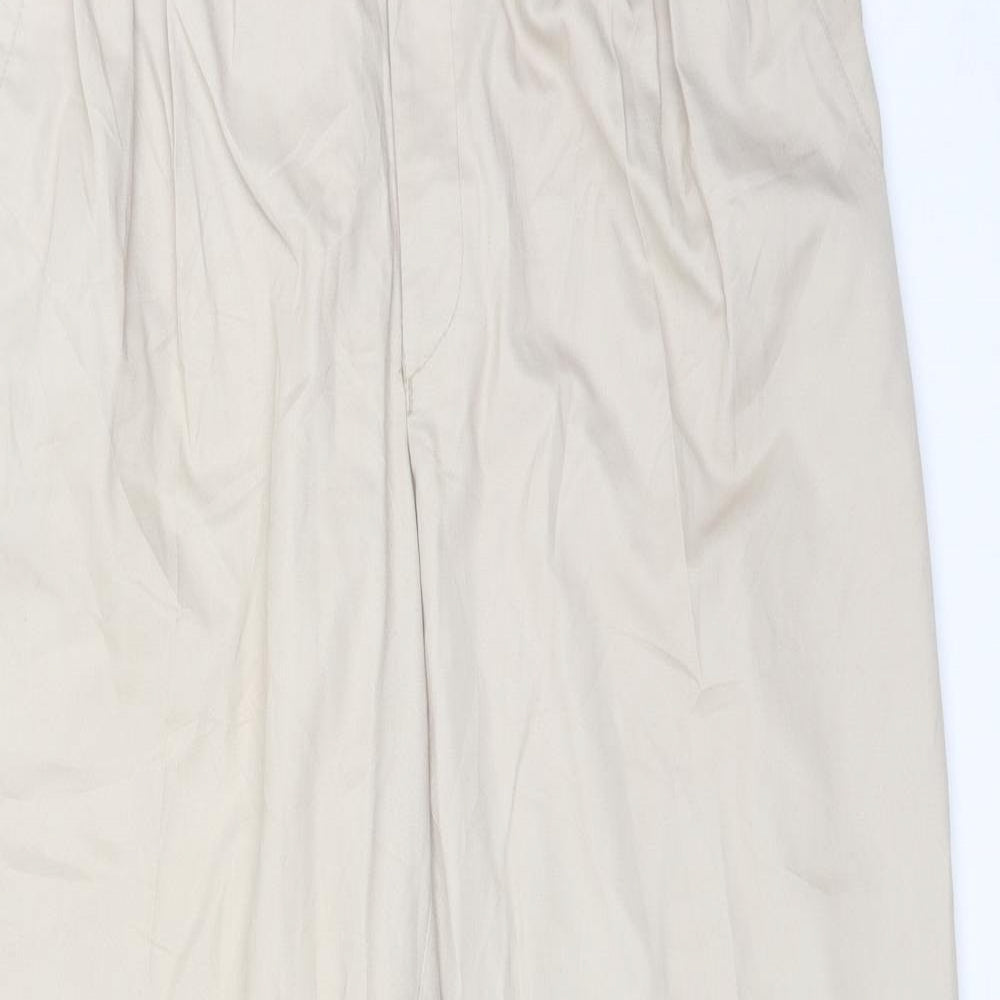 MDNTI Womens Beige  Cotton Chino Trousers Size 32 L32 in Regular