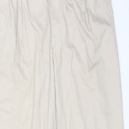 MDNTI Womens Beige  Cotton Chino Trousers Size 32 L32 in Regular