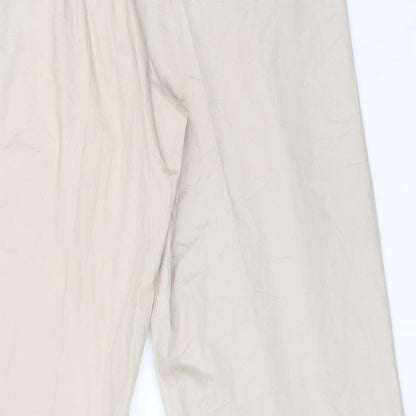 MDNTI Womens Beige  Cotton Chino Trousers Size 32 L32 in Regular