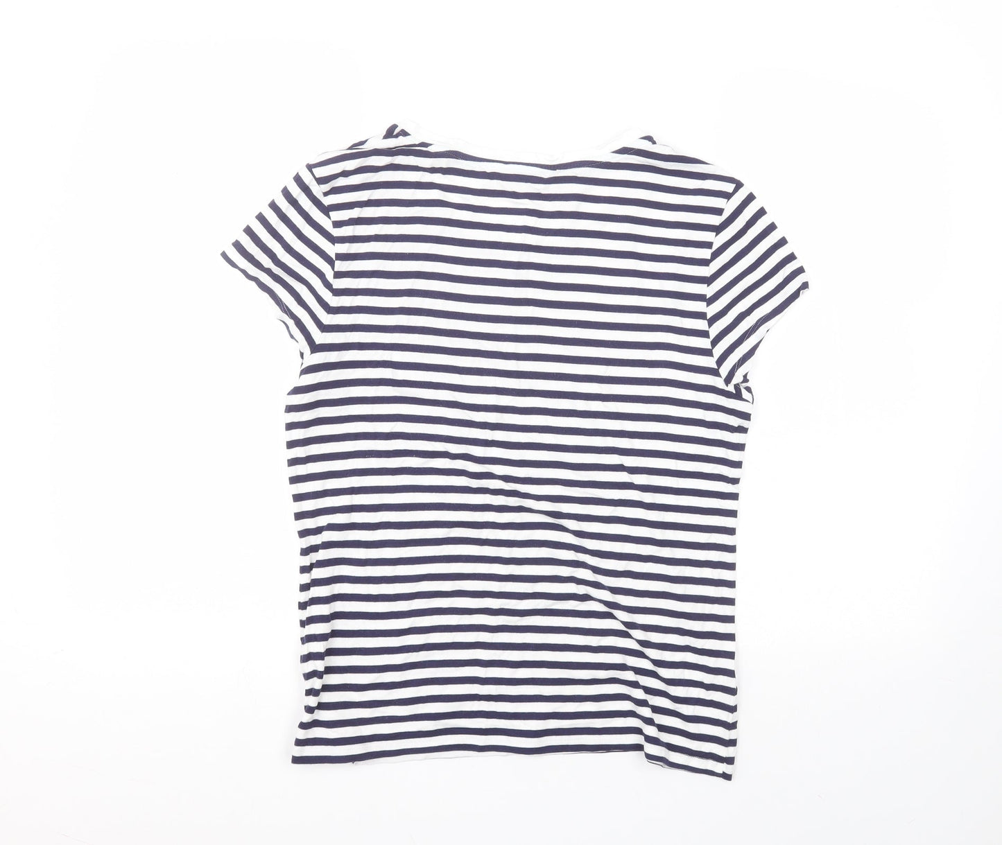 Womens UK Size L Oasis White Basic T-Shirt