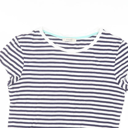 Womens UK Size L Oasis White Basic T-Shirt