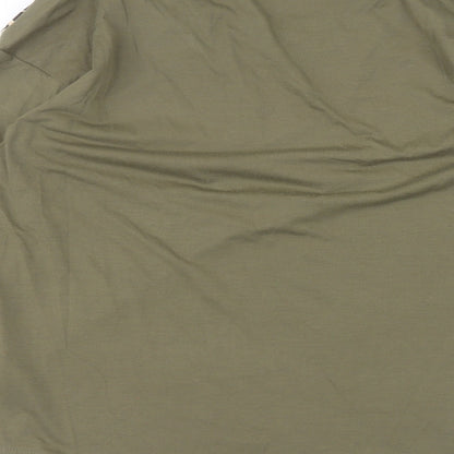 SheIn Womens Green  Polyester Basic T-Shirt Size M Round Neck