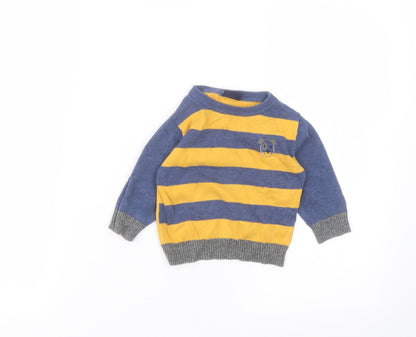 NEXT Baby Yellow  Cotton Pullover Jumper Size 6-9 Months