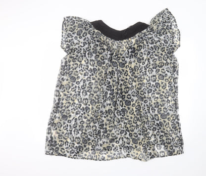 Womens UK Size 10 Atmosphere Grey Basic Blouse