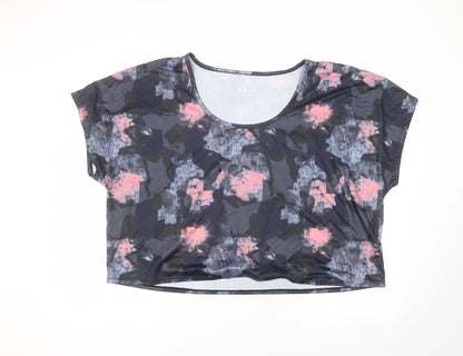 Matalan Womens Blue  Polyester Basic T-Shirt Size XL Round Neck