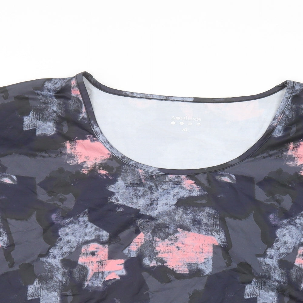 Matalan Womens Blue  Polyester Basic T-Shirt Size XL Round Neck