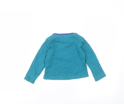 Nutmeg Boys Blue  Cotton Basic T-Shirt Size 2-3 Years Round Neck
