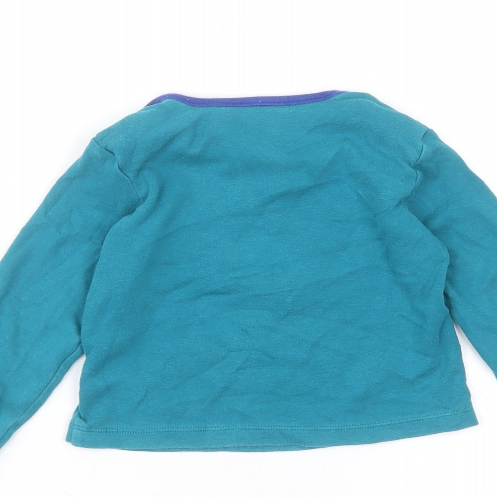 Nutmeg Boys Blue  Cotton Basic T-Shirt Size 2-3 Years Round Neck
